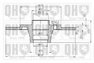 QUINTON HAZELL bdc4738 -  Тормозной диск
